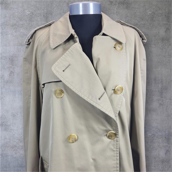 Vintage 80's Burberrys Prorsum Trench Coat Long England Classic Chic Size 42 - Picture 2 of 13